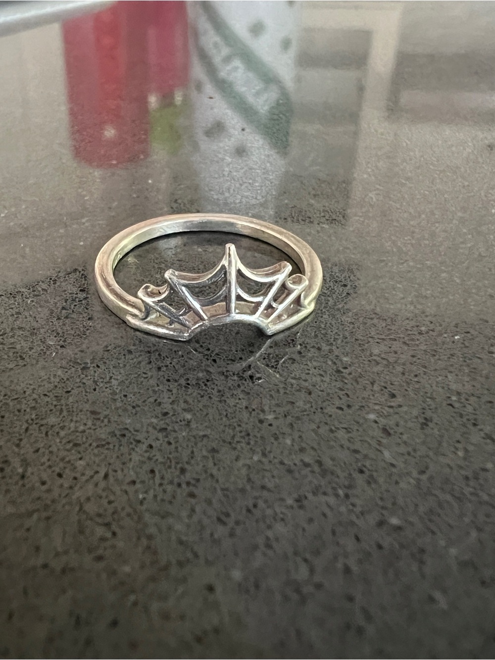 Margaret Cross Sterling Silver Web Ring